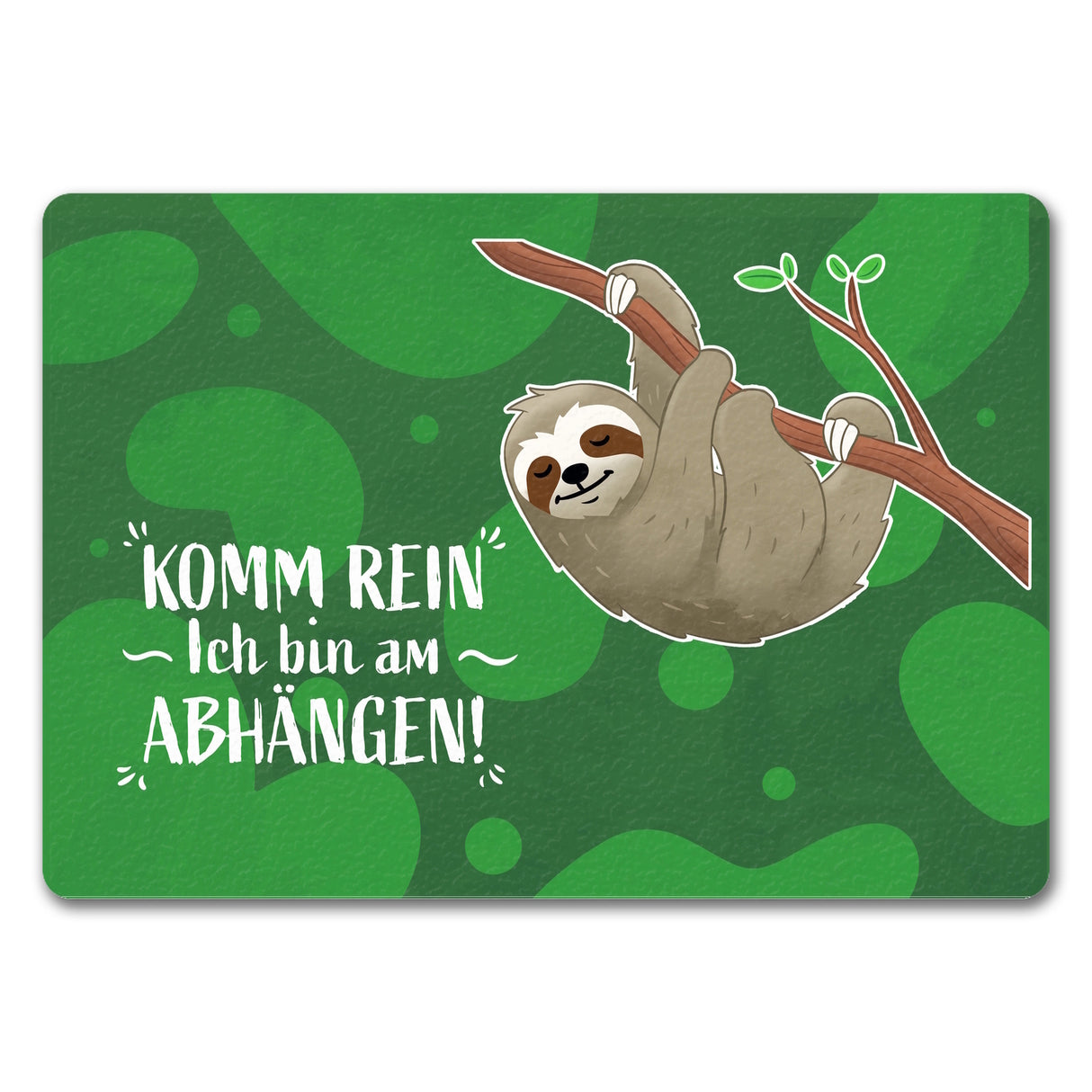 Komm rein ich bin am Abhängen Fußmatte mit süßem Faultier