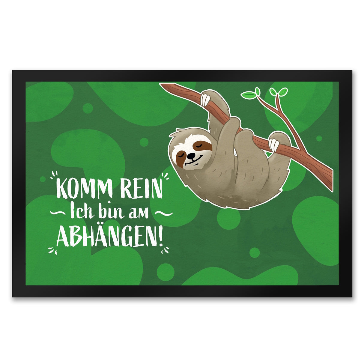 Komm rein ich bin am Abhängen Fußmatte mit süßem Faultier