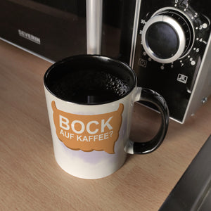 Bock auf Kaffee? Kaffeebecher mit lustigem Schafsbock