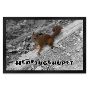 Hereingehüpft Fussmatte mit Eichhörnchen