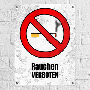 Rauchen verboten Verbotsschild im Comic-Stil