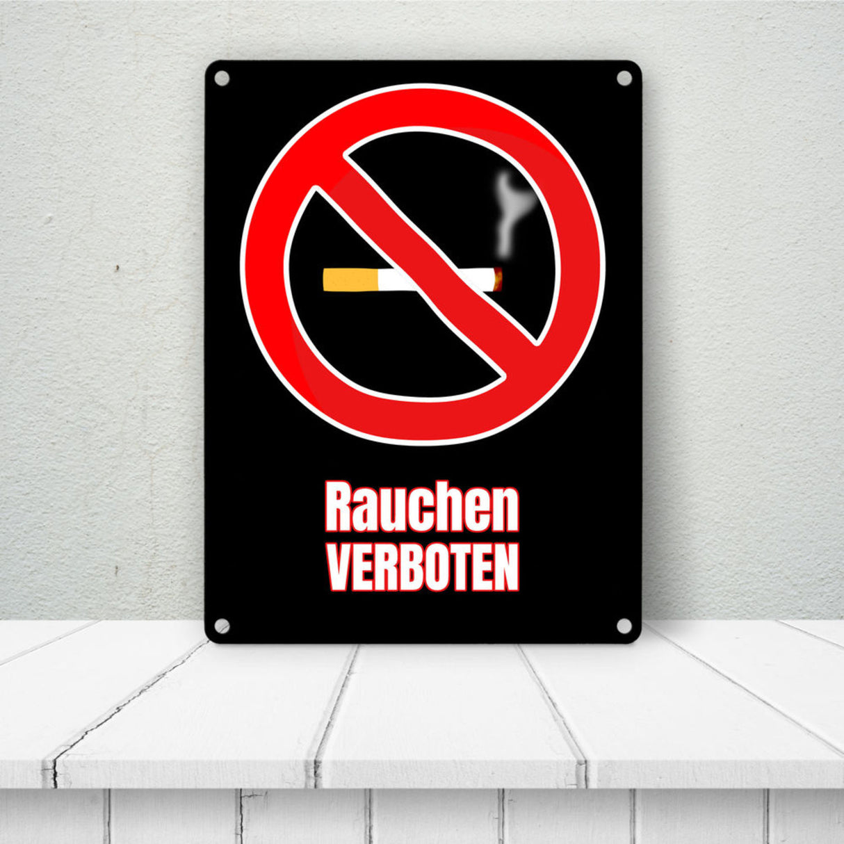 Rauchen verboten Verbotsschild im Comic-Stil