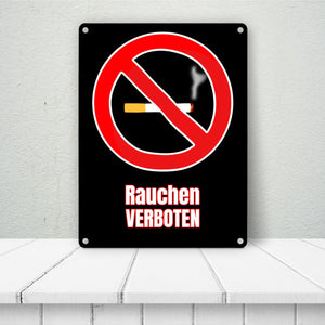 Rauchen verboten Verbotsschild im Comic-Stil
