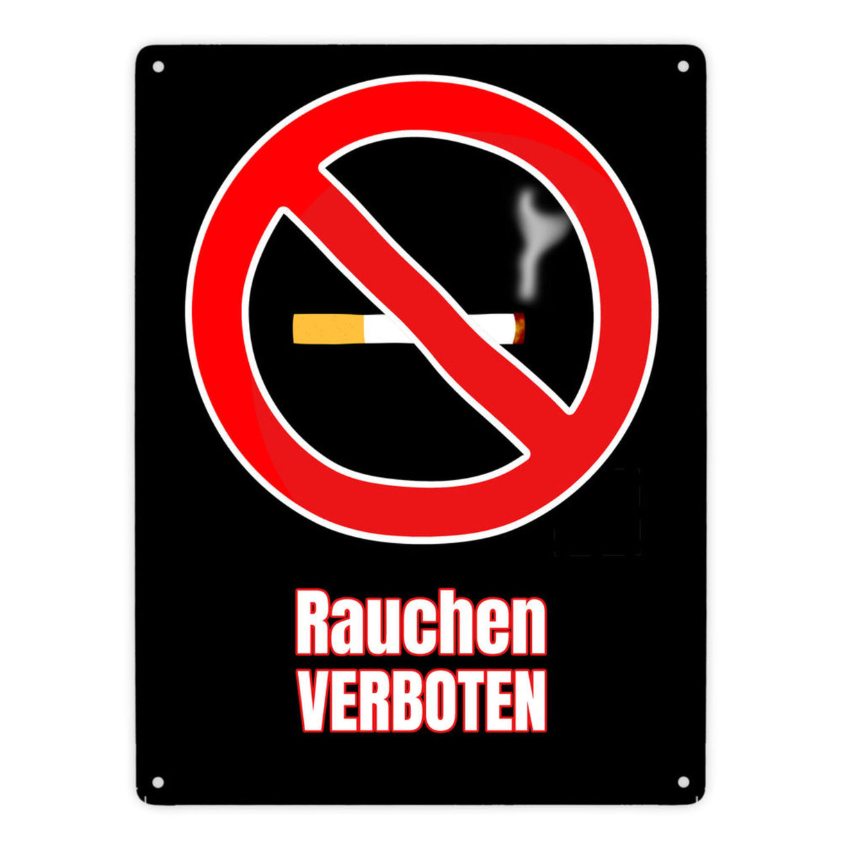 Rauchen verboten Verbotsschild im Comic-Stil