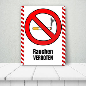 Rauchen verboten Verbotsschild im Comic-Stil