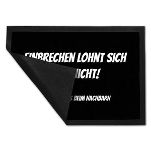 Fussmatte Zutritt auf eigene Gefahr mit lustigem Spruch schwarz