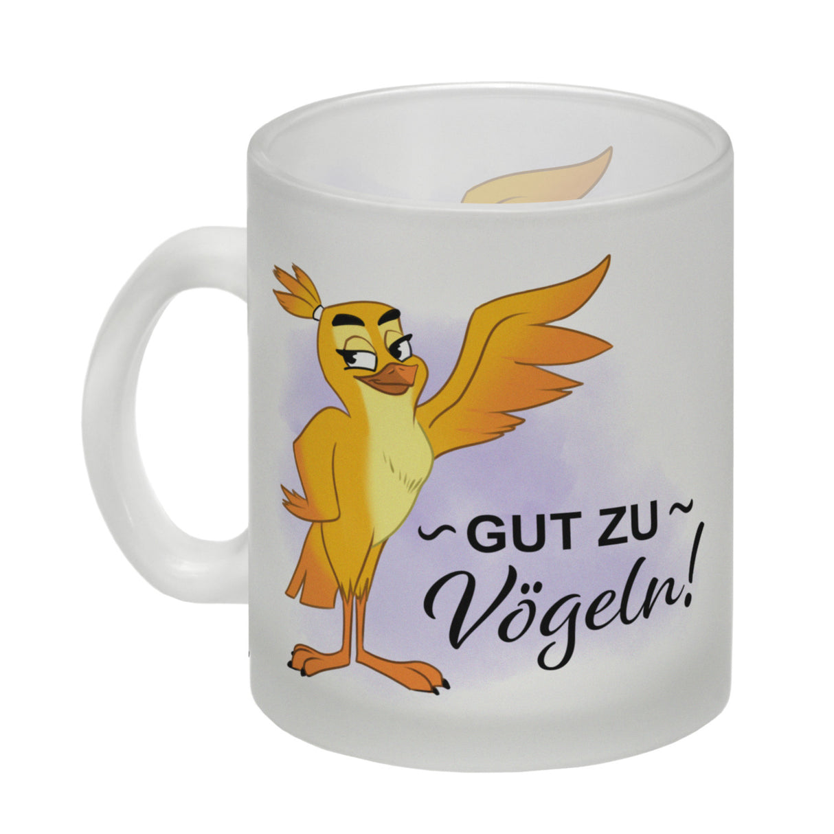 Gut zu Vögeln Kaffeebecher mit lustigem Vögelchen und Spruch