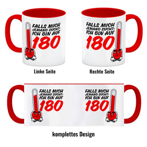 Falls mich jemand sucht: Ich bin auf 180 Kaffeebecher mit lustigem Spruch und Cartoon