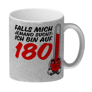 Falls mich jemand sucht: Ich bin auf 180 Kaffeebecher mit lustigem Spruch und Cartoon