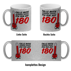 Falls mich jemand sucht: Ich bin auf 180 Kaffeebecher mit lustigem Spruch und Cartoon