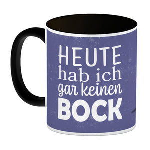 Heute hab ich gar keinen Bock Kaffeebecher mit der lustigen grummeligen Katze