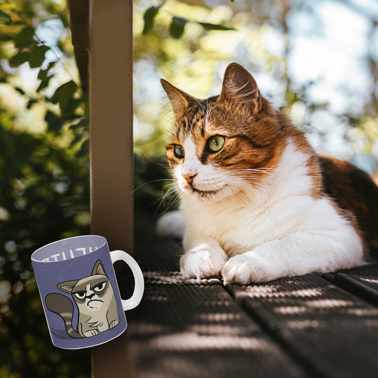 Heute hab ich gar keinen Bock Kaffeebecher mit der lustigen grummeligen Katze