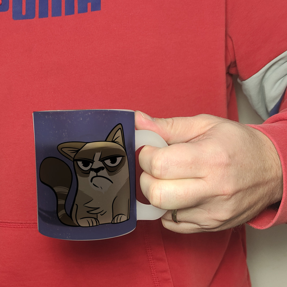 Heute hab ich gar keinen Bock Kaffeebecher mit der lustigen grummeligen Katze