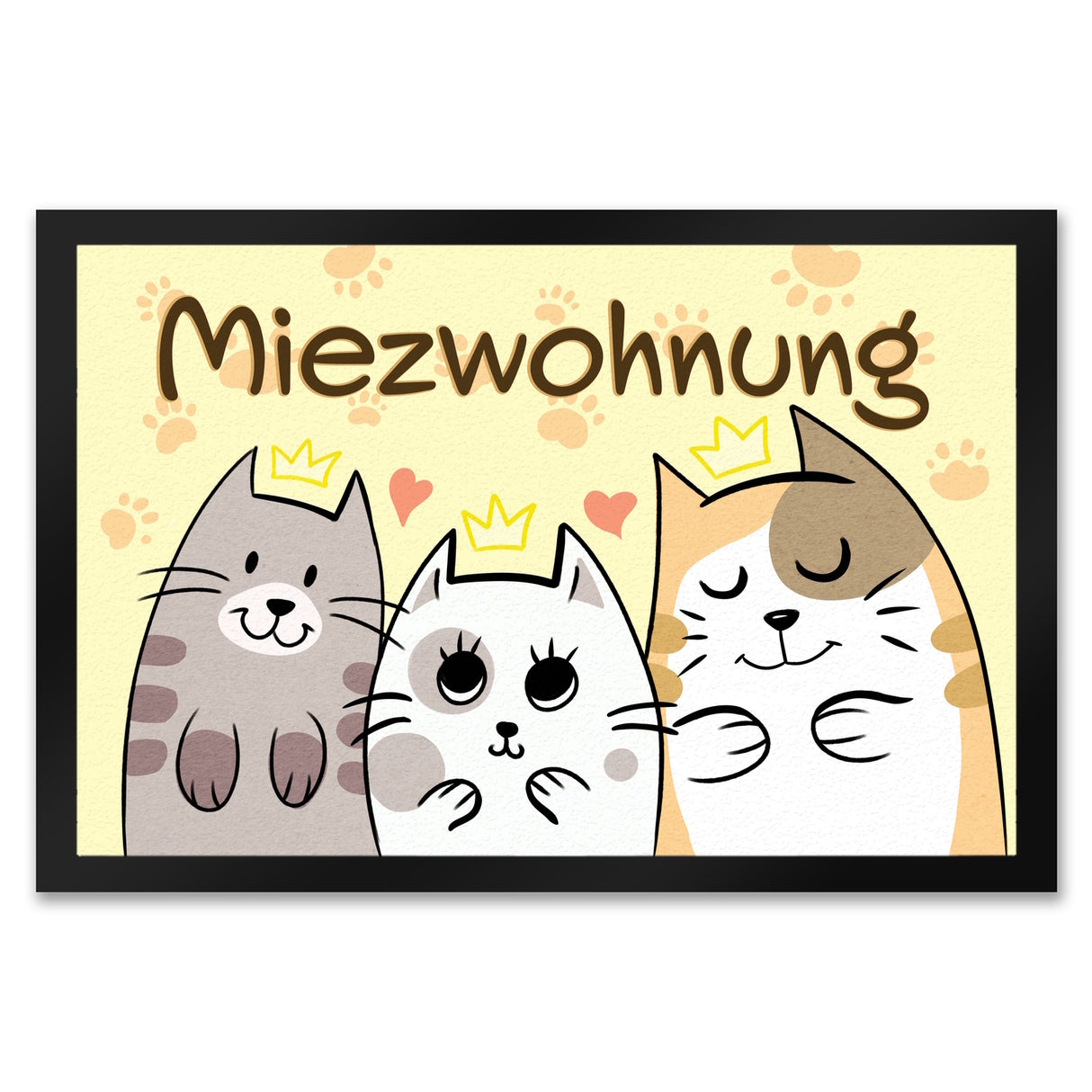 Miezwohnung Fußmatte mit drei süßen Katzen für alle Katzenliebhaber