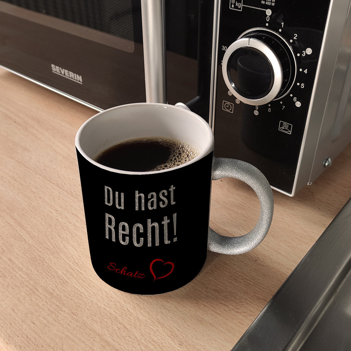 Du hast Recht! Schatz mit Herz Kaffeebecher