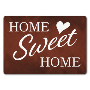 Home Sweet Home Fußmatte mit eleganter Aufschrift auf schwarzem Hintergrund