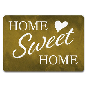 Home Sweet Home Fußmatte mit eleganter Aufschrift auf schwarzem Hintergrund