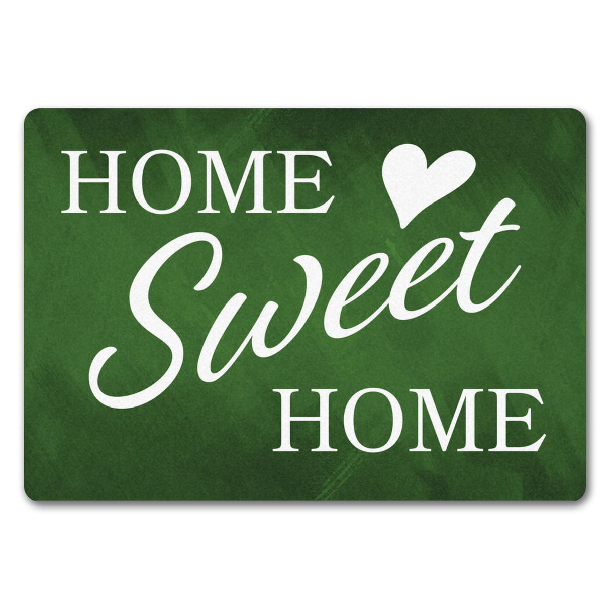 Home Sweet Home Fußmatte mit eleganter Aufschrift auf schwarzem Hintergrund