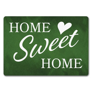 Home Sweet Home Fußmatte mit eleganter Aufschrift auf schwarzem Hintergrund