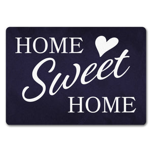 Home Sweet Home Fußmatte mit eleganter Aufschrift auf schwarzem Hintergrund