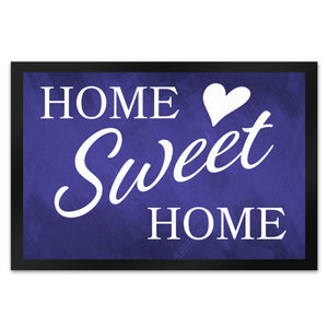 Home Sweet Home Fußmatte mit eleganter Aufschrift auf schwarzem Hintergrund