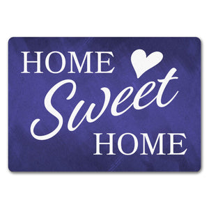 Home Sweet Home Fußmatte mit eleganter Aufschrift auf schwarzem Hintergrund