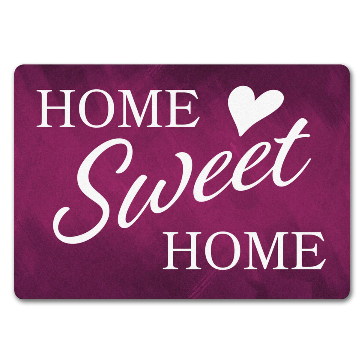 Home Sweet Home Fußmatte mit eleganter Aufschrift auf schwarzem Hintergrund