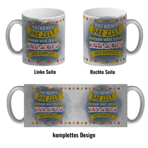 Fehlt nur noch das Zelt, dann wäre der Zirkus hier komplett Kaffeebecher mit buntem Zirkusdesign