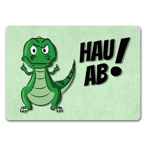 Hau ab! Fußmatte mit T-Rex Motiv