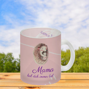 Mama hab dich immer lieb Kaffeebecher mit niedlichem Nilpferd in rosa