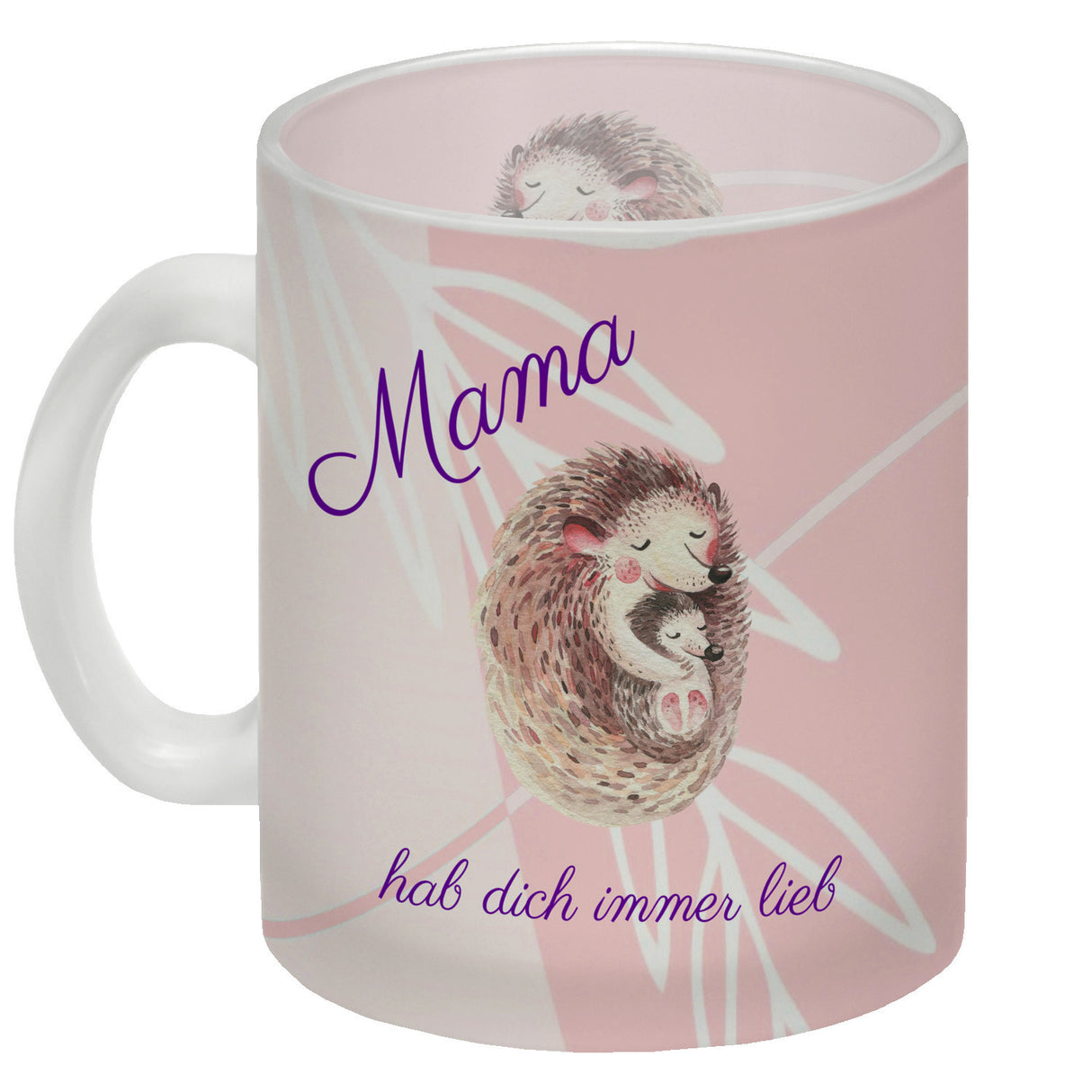 Mama hab dich immer lieb Kaffeebecher mit niedlichem Nilpferd in rosa