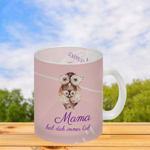 Mama hab dich immer lieb Kaffeebecher mit niedlichem Nilpferd in rosa