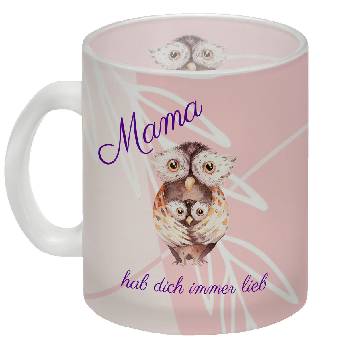 Mama hab dich immer lieb Kaffeebecher mit niedlichem Nilpferd in rosa