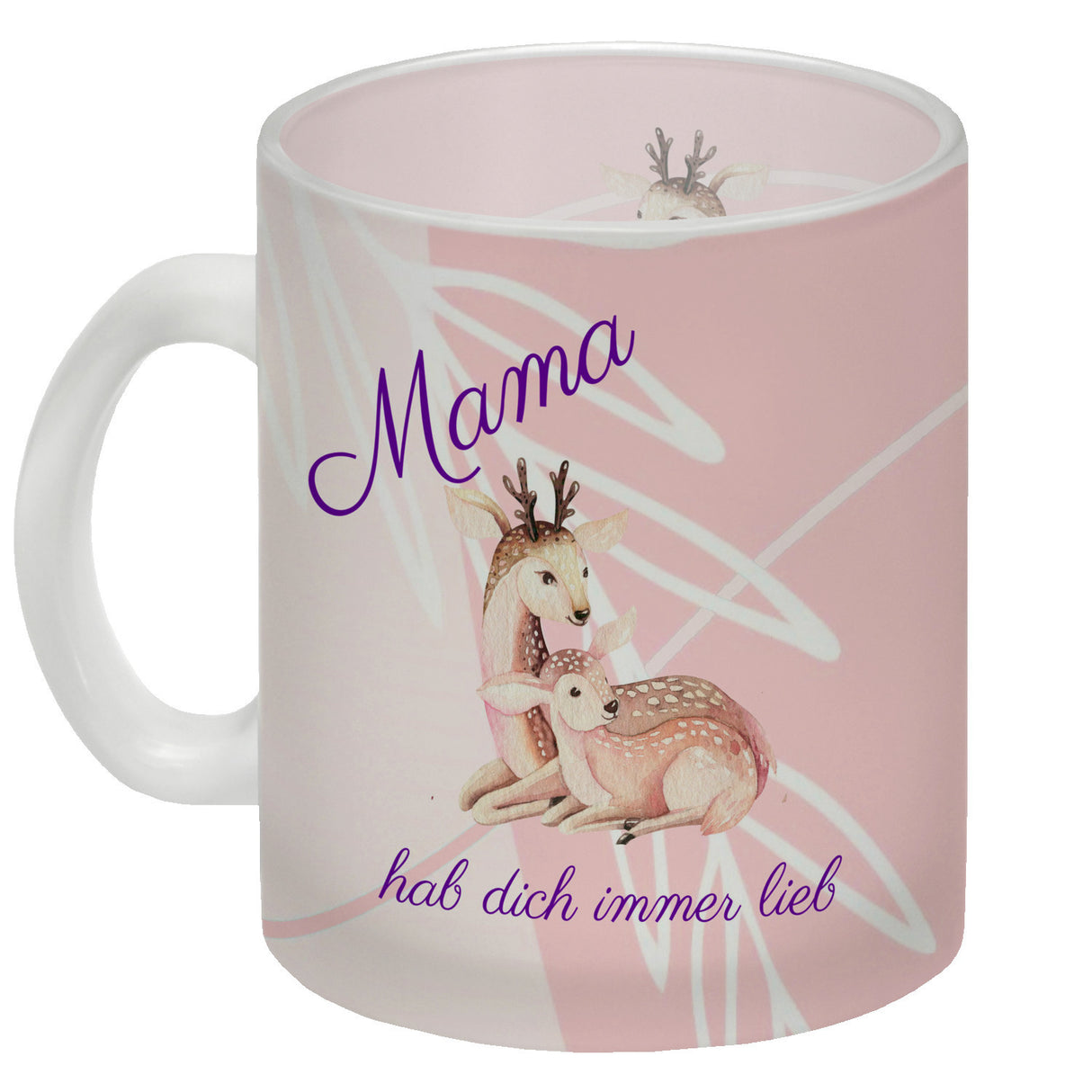 Mama hab dich immer lieb Kaffeebecher mit niedlichem Nilpferd in rosa