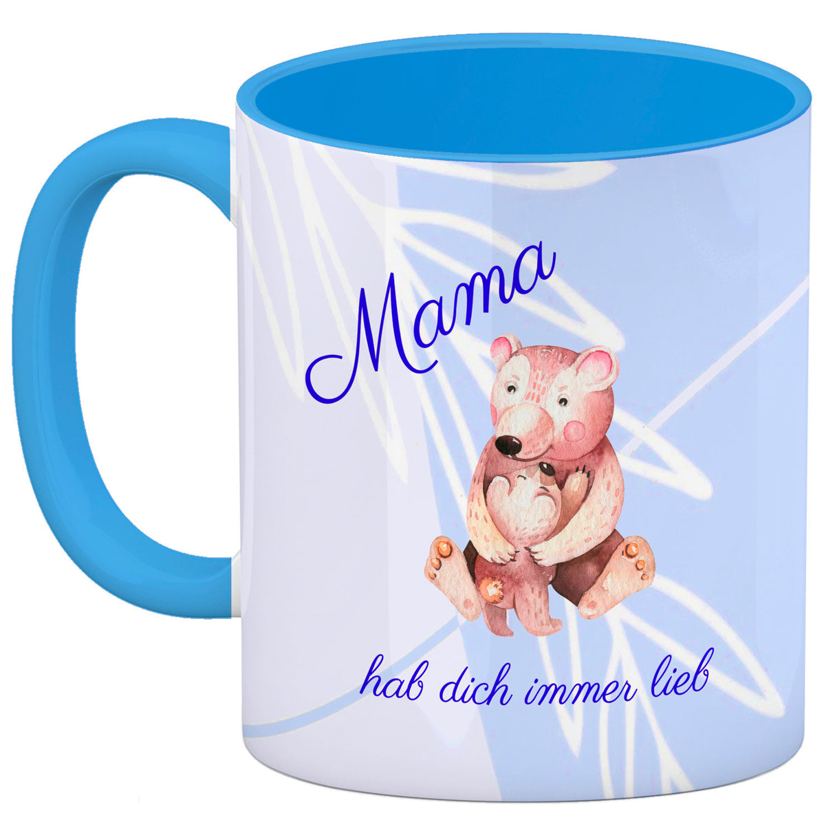 Mama hab dich immer lieb Kaffeebecher mit niedlichem Nilpferd in rosa