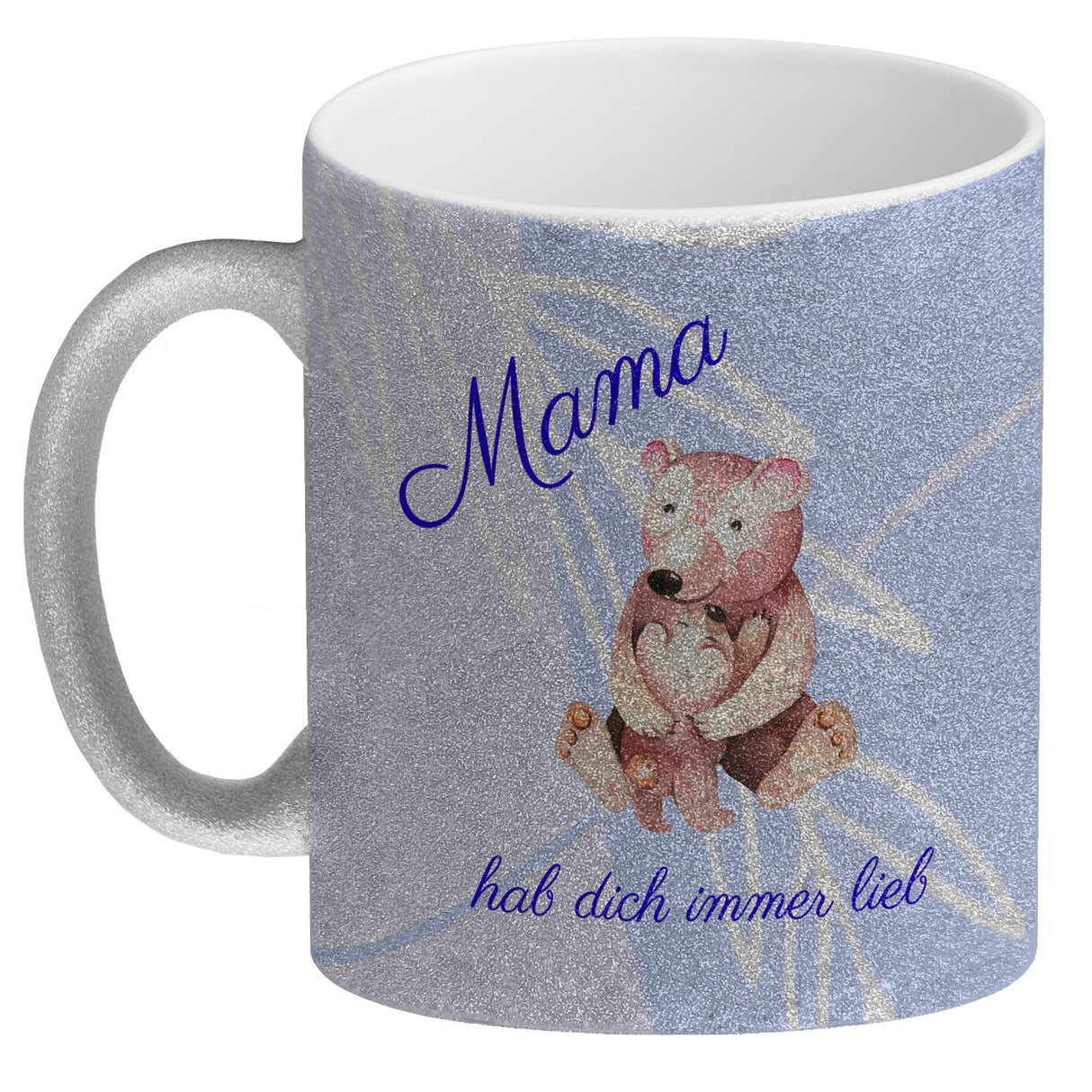 Mama hab dich immer lieb Kaffeebecher mit niedlichem Nilpferd in rosa