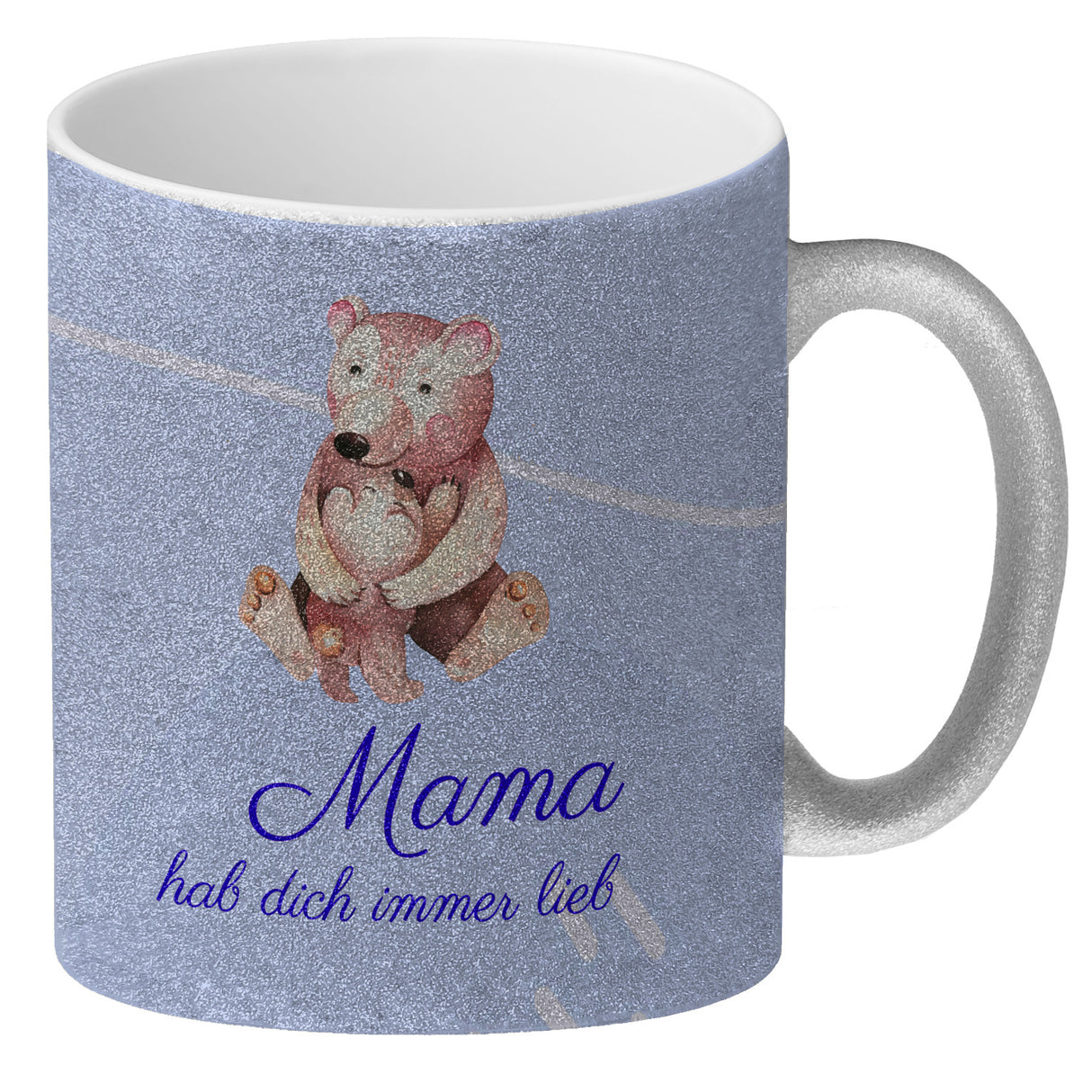 Mama hab dich immer lieb Kaffeebecher mit niedlichem Nilpferd in rosa