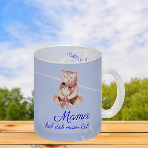 Mama hab dich immer lieb Kaffeebecher mit niedlichem Nilpferd in rosa