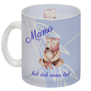Mama hab dich immer lieb Kaffeebecher mit niedlichem Nilpferd in rosa