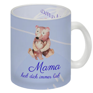 Mama hab dich immer lieb Kaffeebecher mit niedlichem Nilpferd in rosa