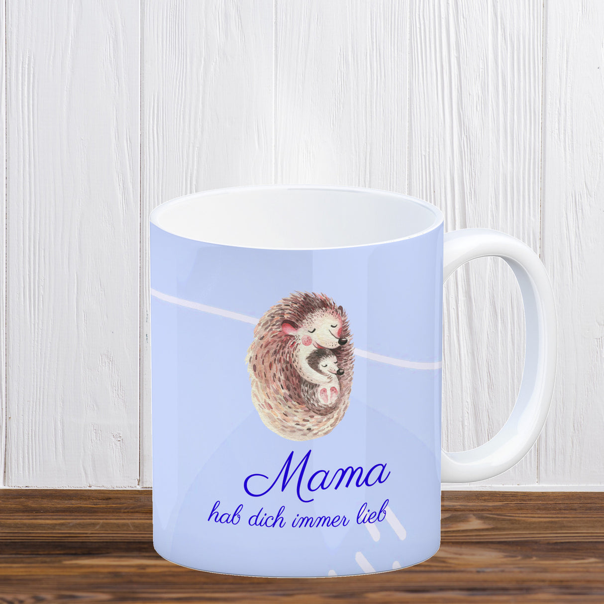 Mama hab dich immer lieb Kaffeebecher mit niedlichem Nilpferd in rosa