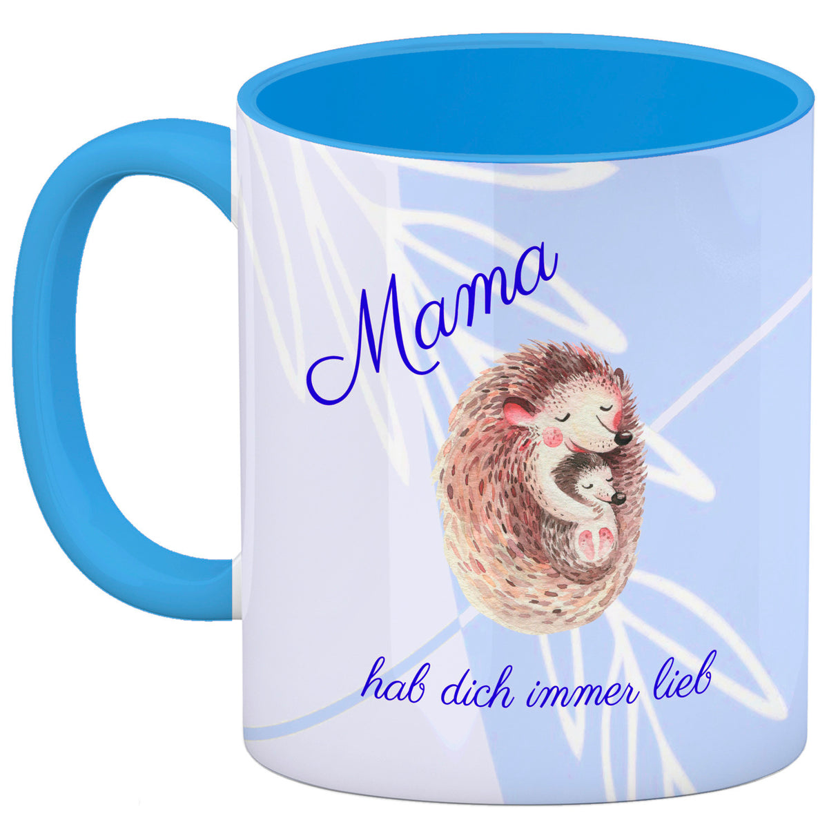 Mama hab dich immer lieb Kaffeebecher mit niedlichem Nilpferd in rosa