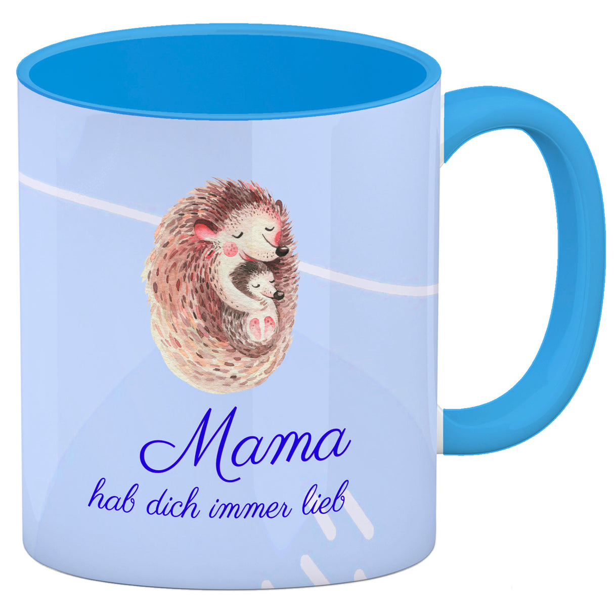 Mama hab dich immer lieb Kaffeebecher mit niedlichem Nilpferd in rosa