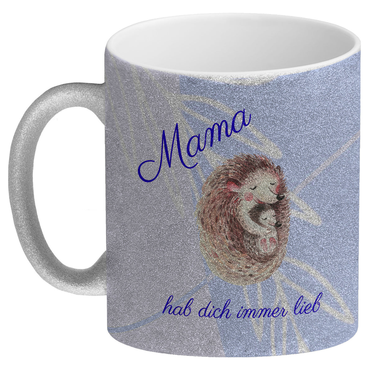 Mama hab dich immer lieb Kaffeebecher mit niedlichem Nilpferd in rosa