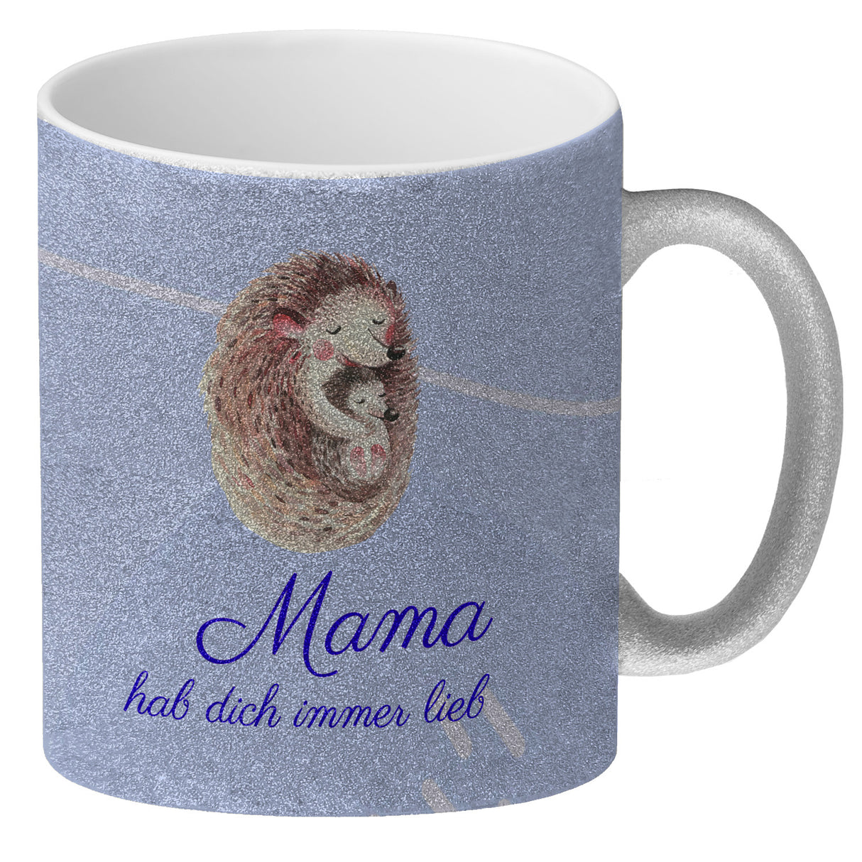 Mama hab dich immer lieb Kaffeebecher mit niedlichem Nilpferd in rosa