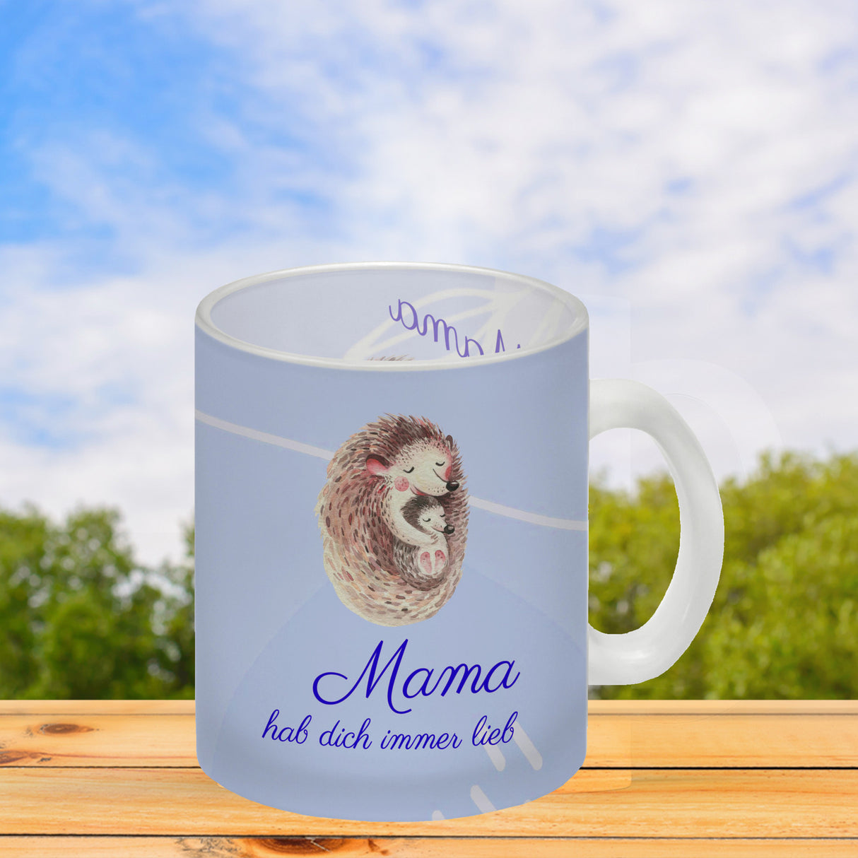 Mama hab dich immer lieb Kaffeebecher mit niedlichem Nilpferd in rosa