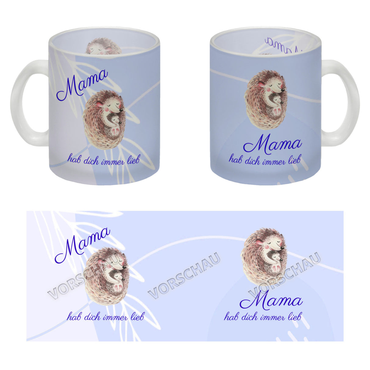 Mama hab dich immer lieb Kaffeebecher mit niedlichem Nilpferd in rosa