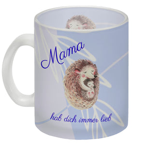 Mama hab dich immer lieb Kaffeebecher mit niedlichem Nilpferd in rosa