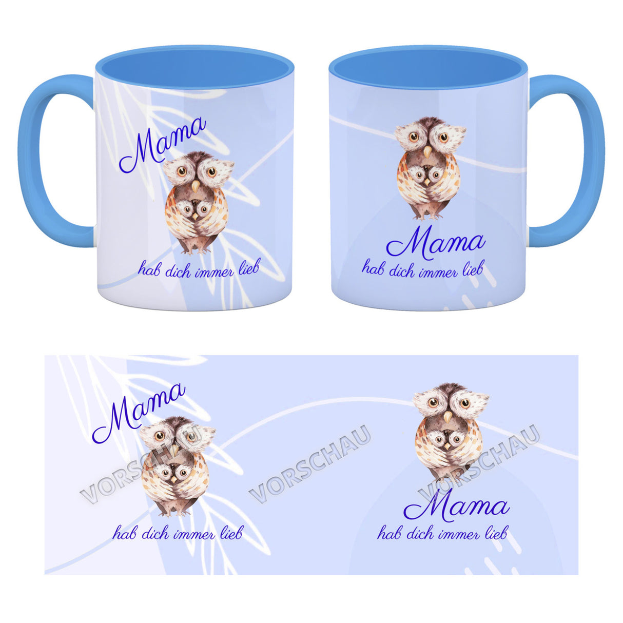 Mama hab dich immer lieb Kaffeebecher mit niedlichem Nilpferd in rosa