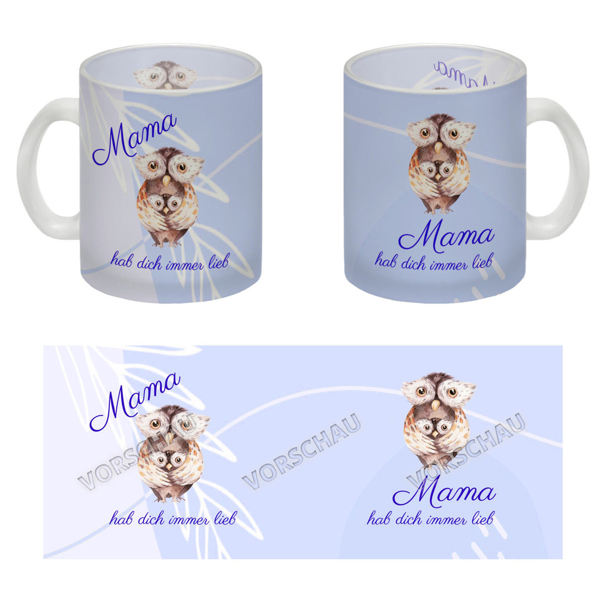 Mama hab dich immer lieb Kaffeebecher mit niedlichem Nilpferd in rosa